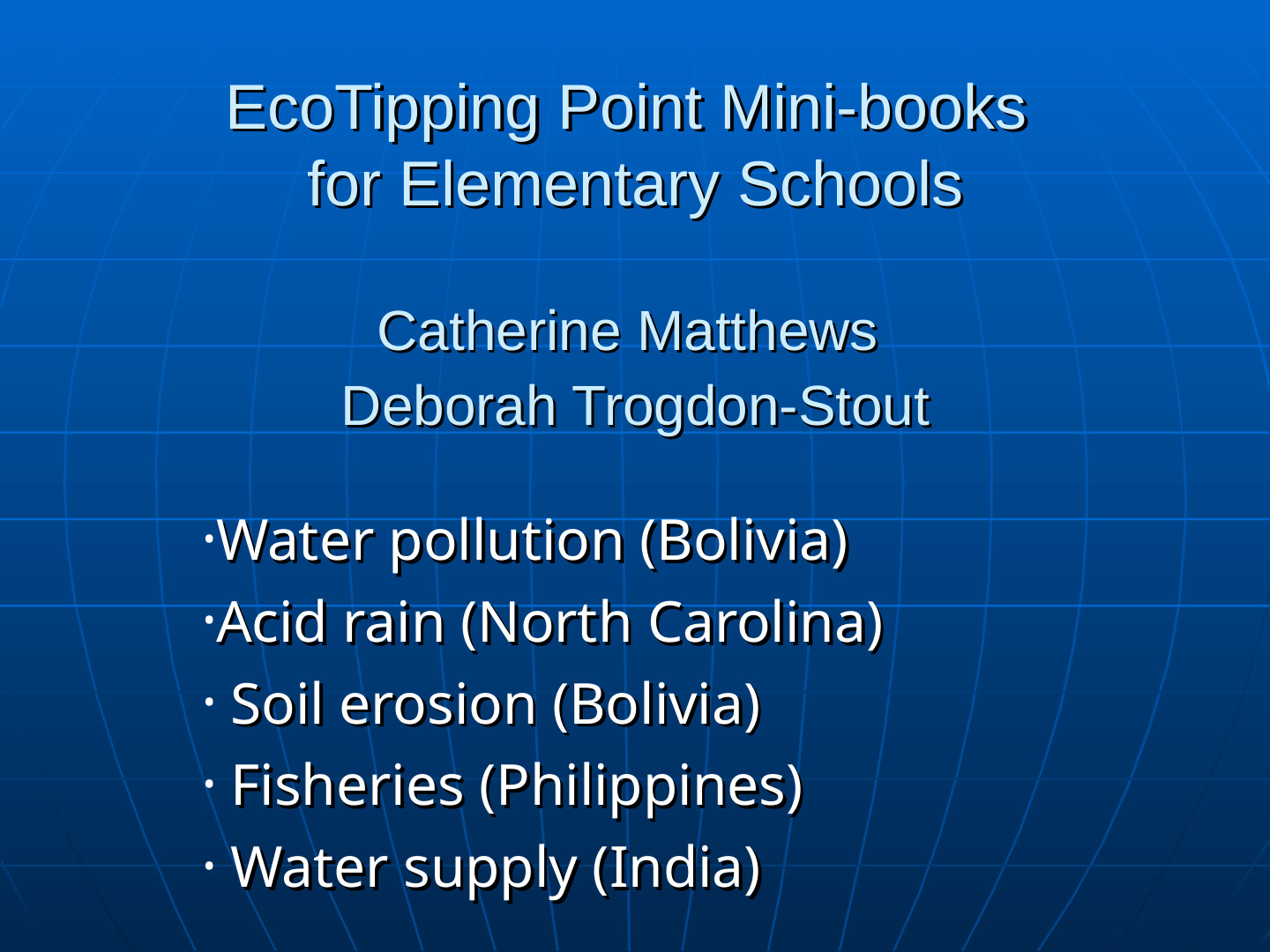 EcoTipping Points Mini Books: slide 1 of 81