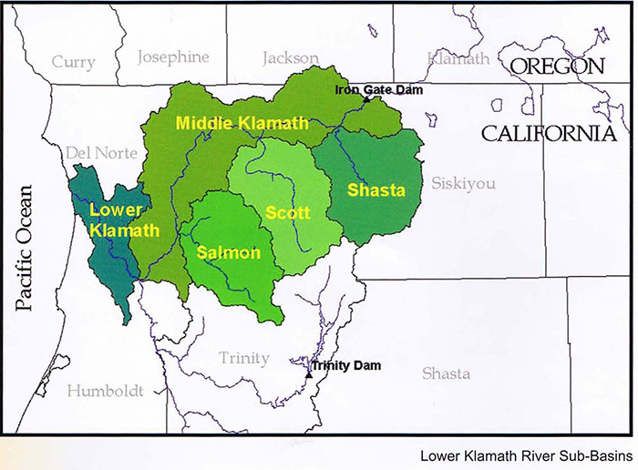 Figure 8. Sub-basins of the Klamath River Basin Conservation Area